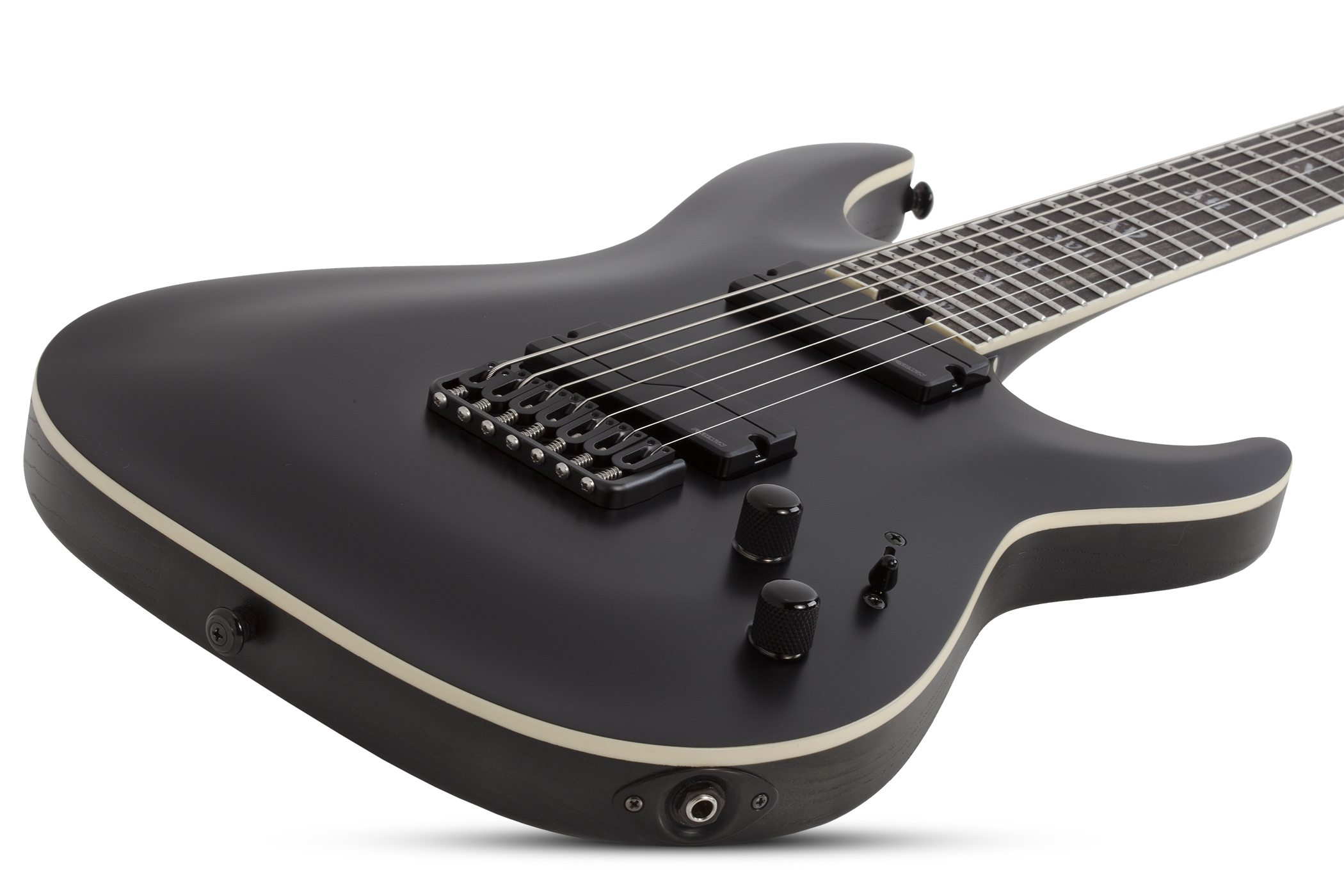 Schecter C-7 Sls Evil Twin 7c 2h Fishman Ht Eb - Satin Black - 7-snarige elektrische gitaar - Variation 1