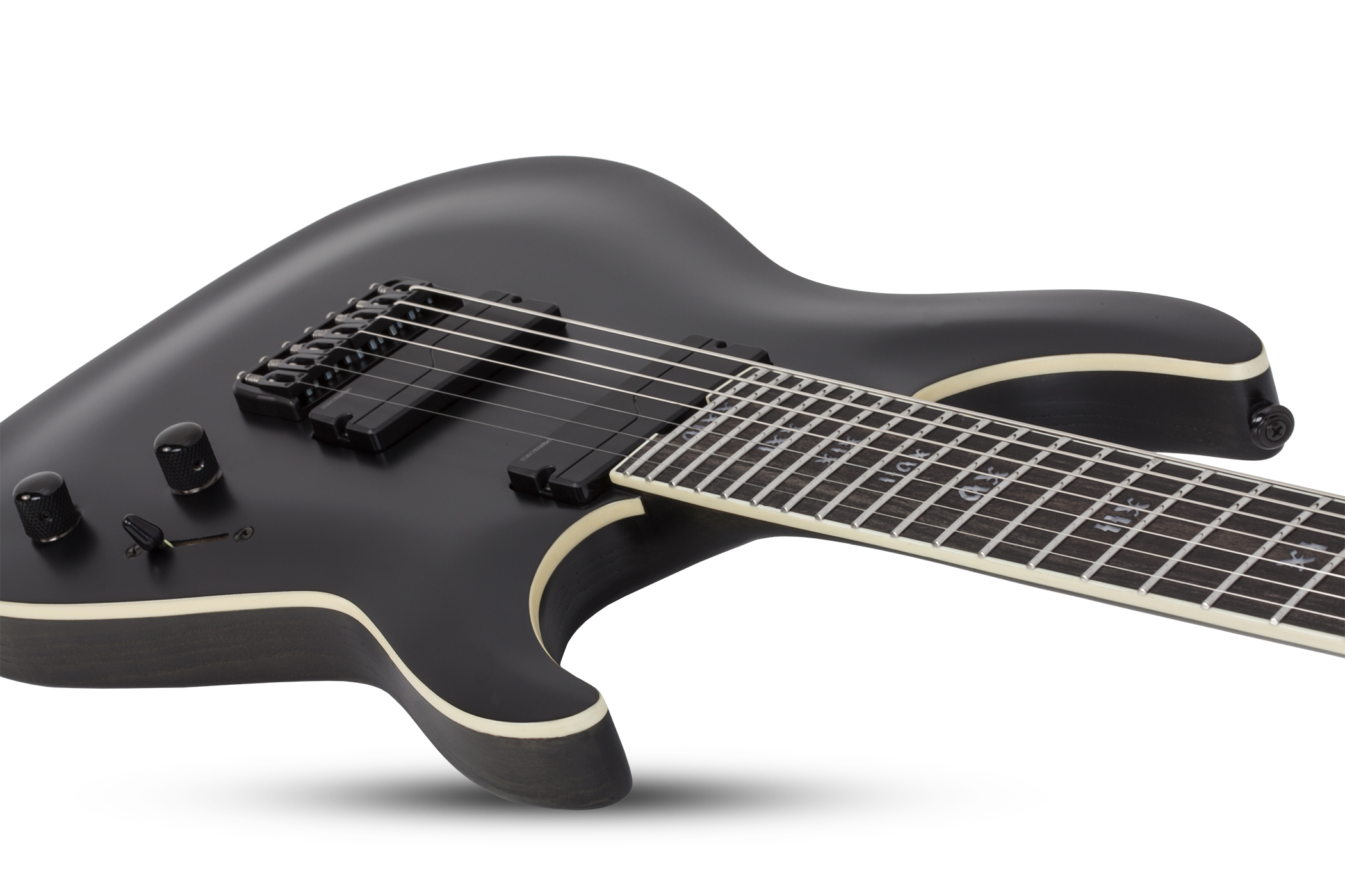 Schecter C-7 Sls Evil Twin 7c 2h Fishman Ht Eb - Satin Black - 7-snarige elektrische gitaar - Variation 2