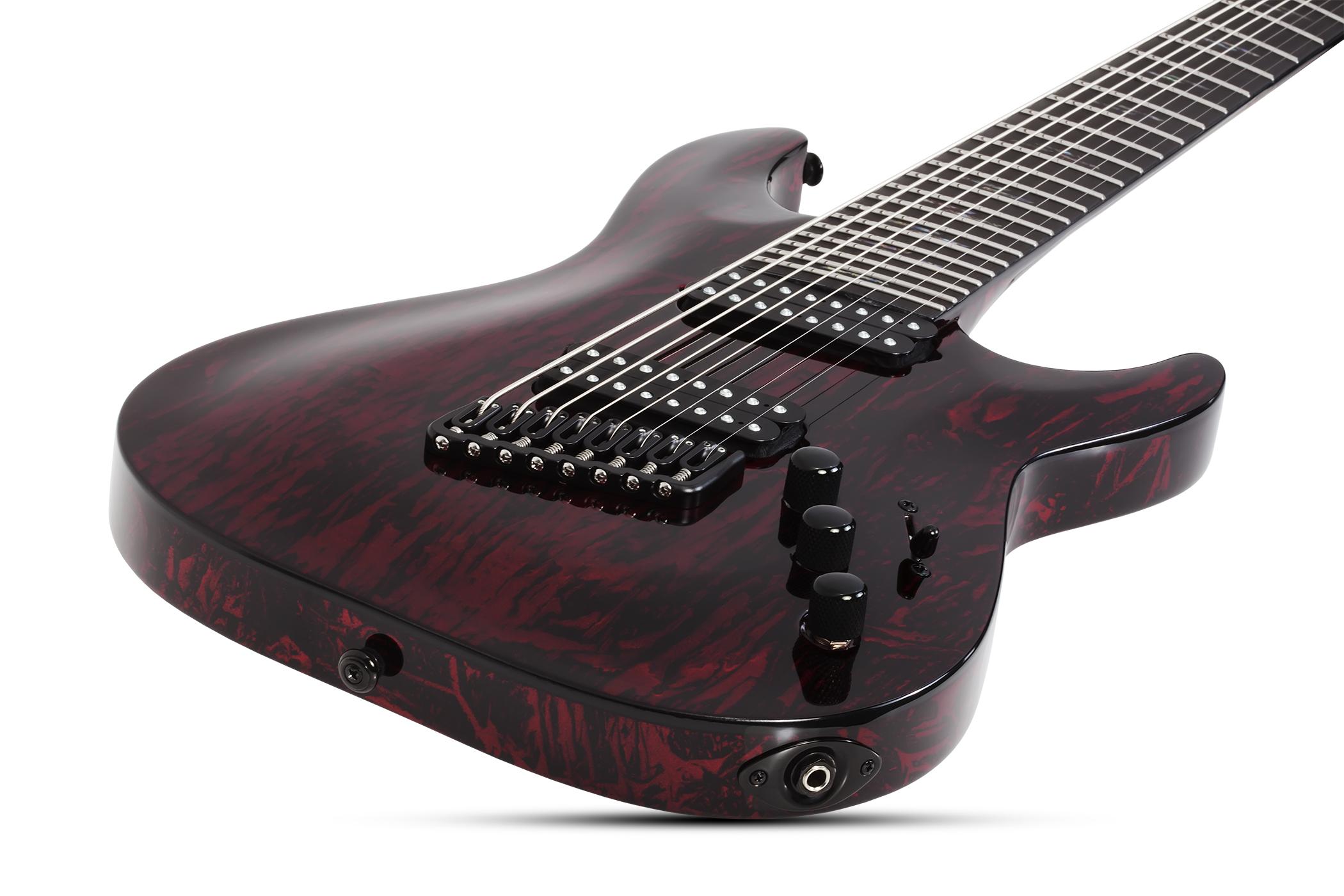 Schecter C-8 Multiscale Silver Mountain 8c Baryton 2h Ht Eb - Blood Moon - 8 en 9 snarige elektrische gitaar - Variation 1