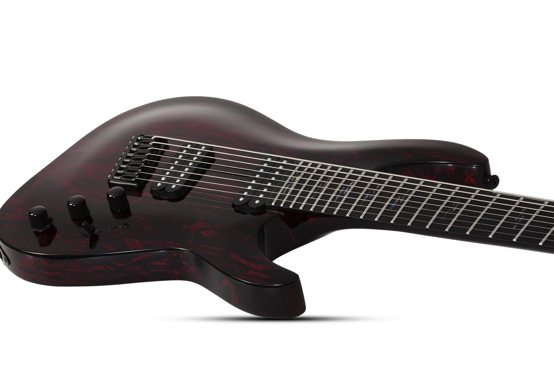 Schecter C-8 Multiscale Silver Mountain 8c Baryton 2h Ht Eb - Blood Moon - 8 en 9 snarige elektrische gitaar - Variation 2