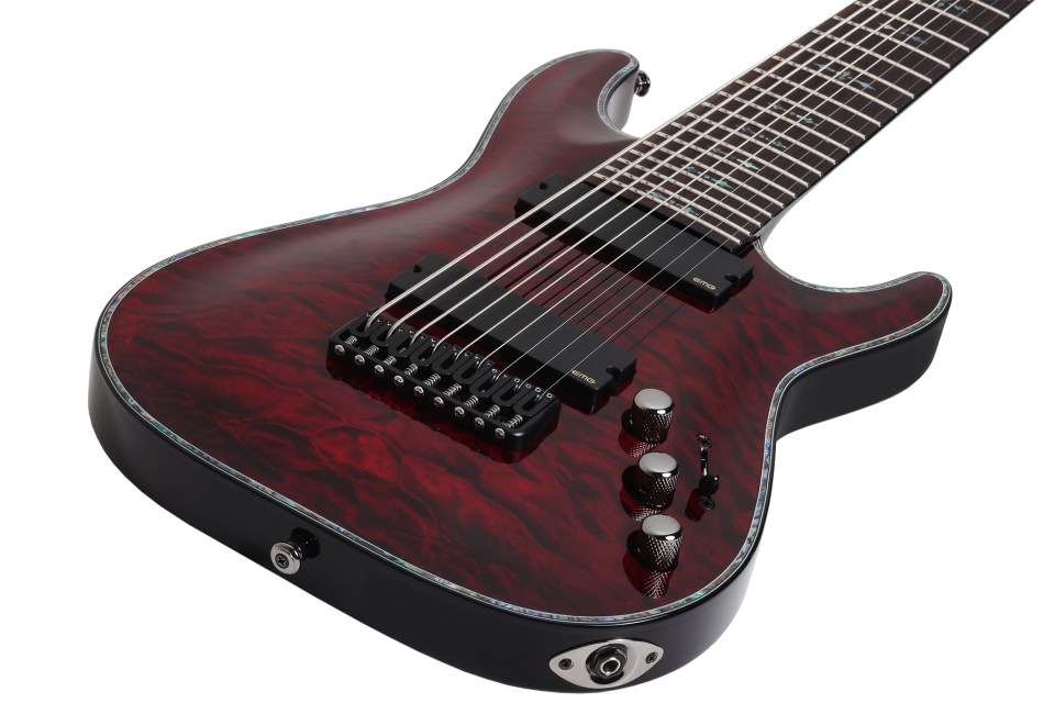 Schecter C-9 Hellraiser 9c 2h Emg Ht - Black Cherry - 8 en 9 snarige elektrische gitaar - Variation 1