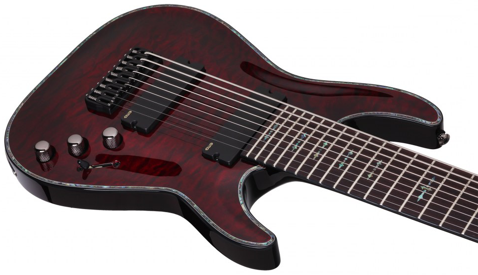 Schecter C-9 Hellraiser 9c 2h Emg Ht - Black Cherry - 8 en 9 snarige elektrische gitaar - Variation 2