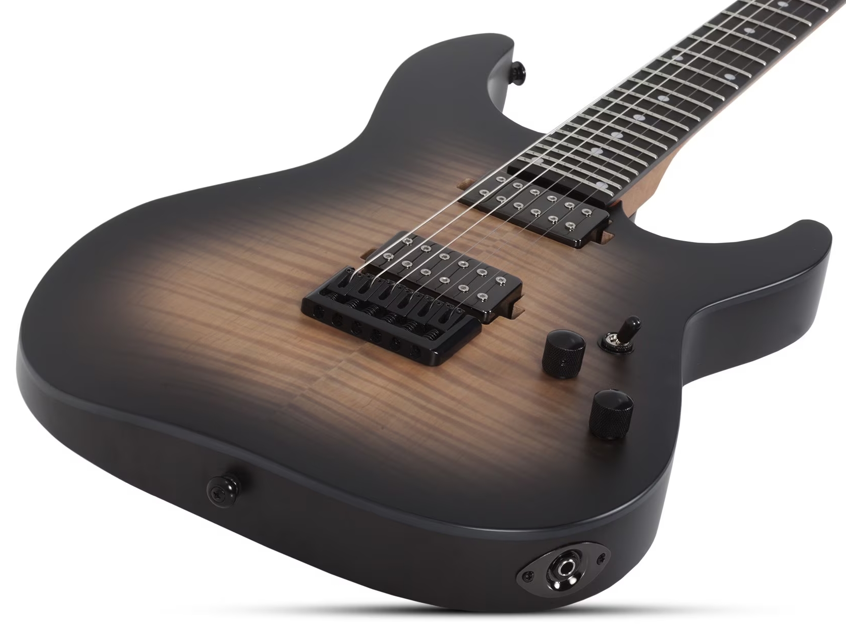 Schecter C1 Standard Plus 2h Ht Eb - Ember Burst - Elektrische gitaar in Strat vorm - Variation 2