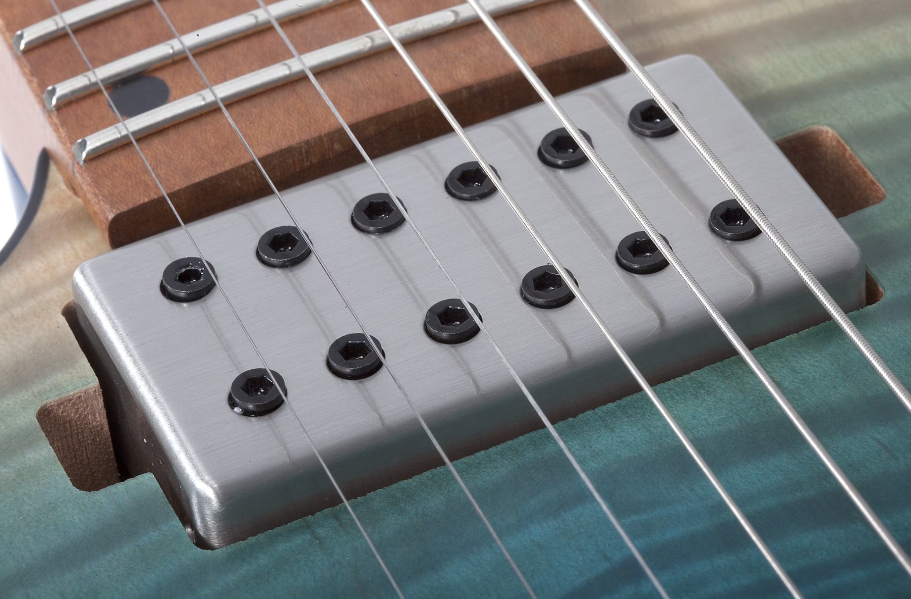 Schecter C1 Standard Plus Lh Gaucher 2h Ht Mn - Blue Fade - Elektrische gitaar in Strat vorm - Variation 2