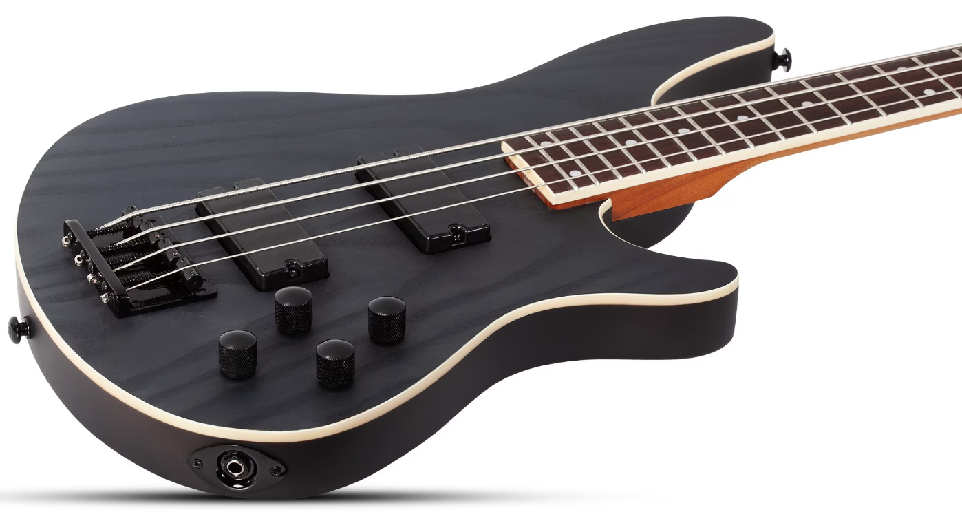 Schecter C4 Standard Rw - Charcoal Satin - Solid body elektrische bas - Variation 1
