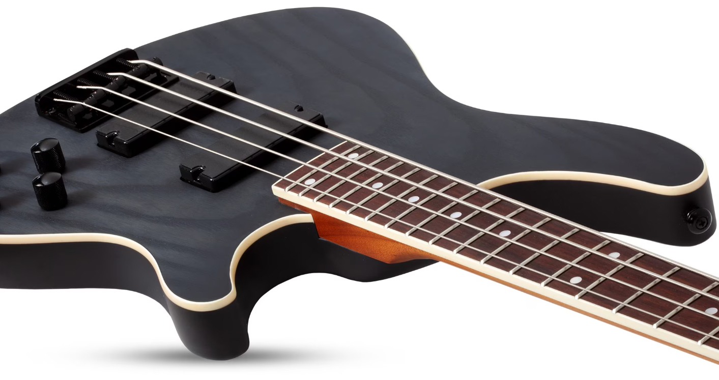 Schecter C4 Standard Rw - Charcoal Satin - Solid body elektrische bas - Variation 2