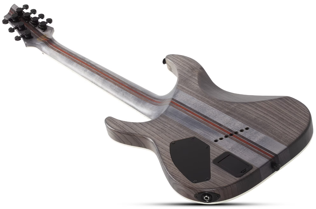 Schecter C7 Multiscale Sls Elite Evil Twin 7c Baryton  2h Fishman Fluence Ht Eb - Satin Black - Multi-scale gitaar - Variation 4