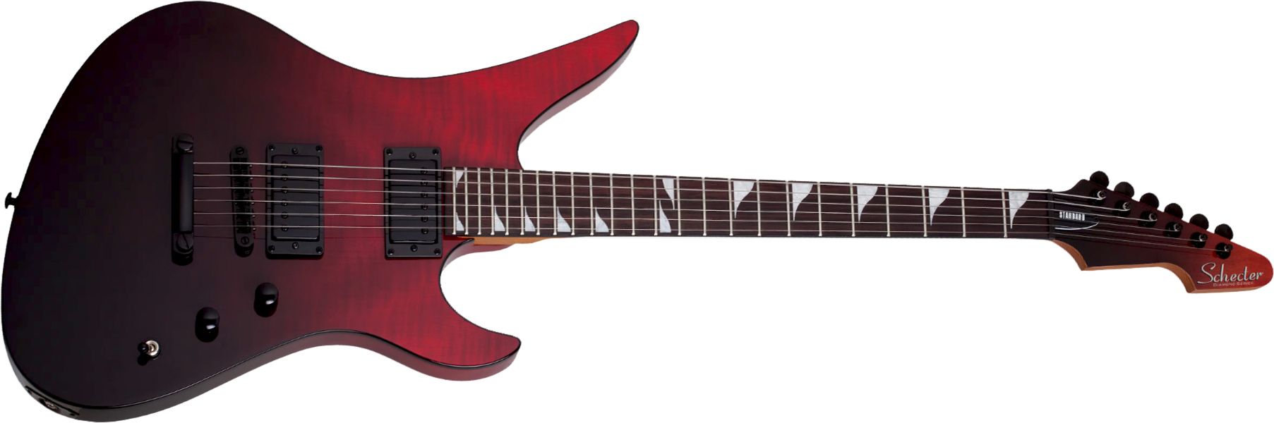 Schecter Avenger Standard 2h Ht Rw - Blood Burst - Metalen elektrische gitaar - Main picture