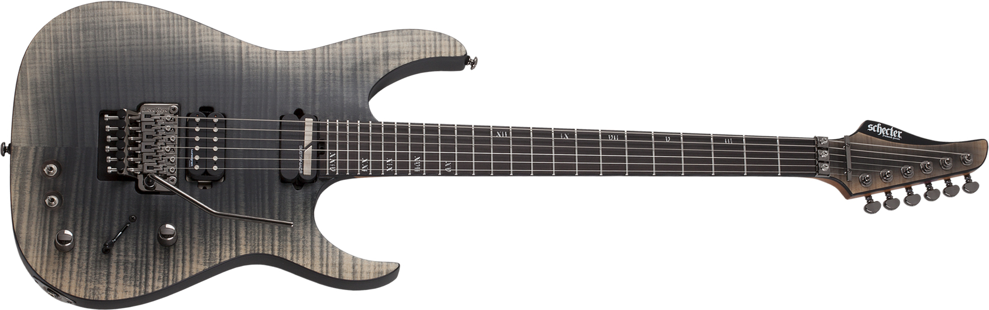 Schecter Banshee Mach-6 Fr S 2h Lundgren Sustainiac Eb - Fallout Burst - Elektrische gitaar in Str-vorm - Main picture