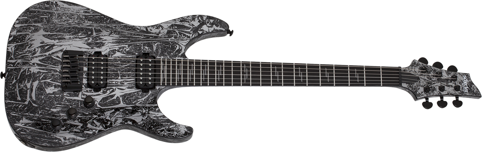 Schecter C-1 2h Ht Eb - Silver Mountain - Elektrische gitaar in Str-vorm - Main picture