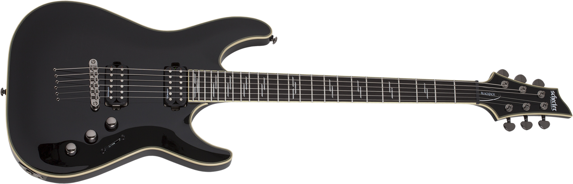 Schecter C-1 Blackjack 2h Lundgren Ht Eb - Black - Elektrische gitaar in Str-vorm - Main picture