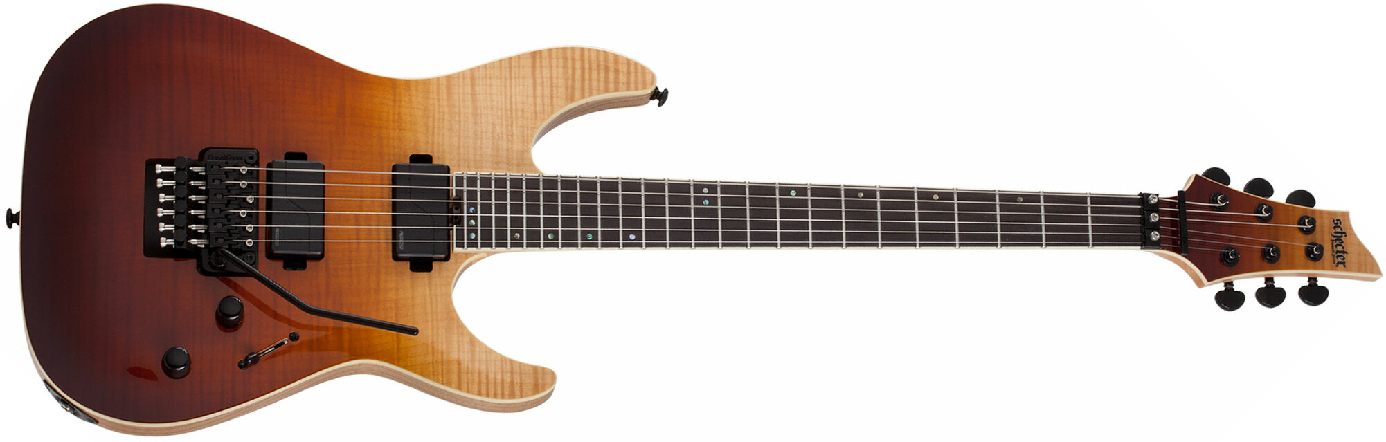 Schecter C-1 Fr Sls Elite 2h Fishman Fluence Modern Eb - Antique Fade Burst - Elektrische gitaar in Str-vorm - Main picture