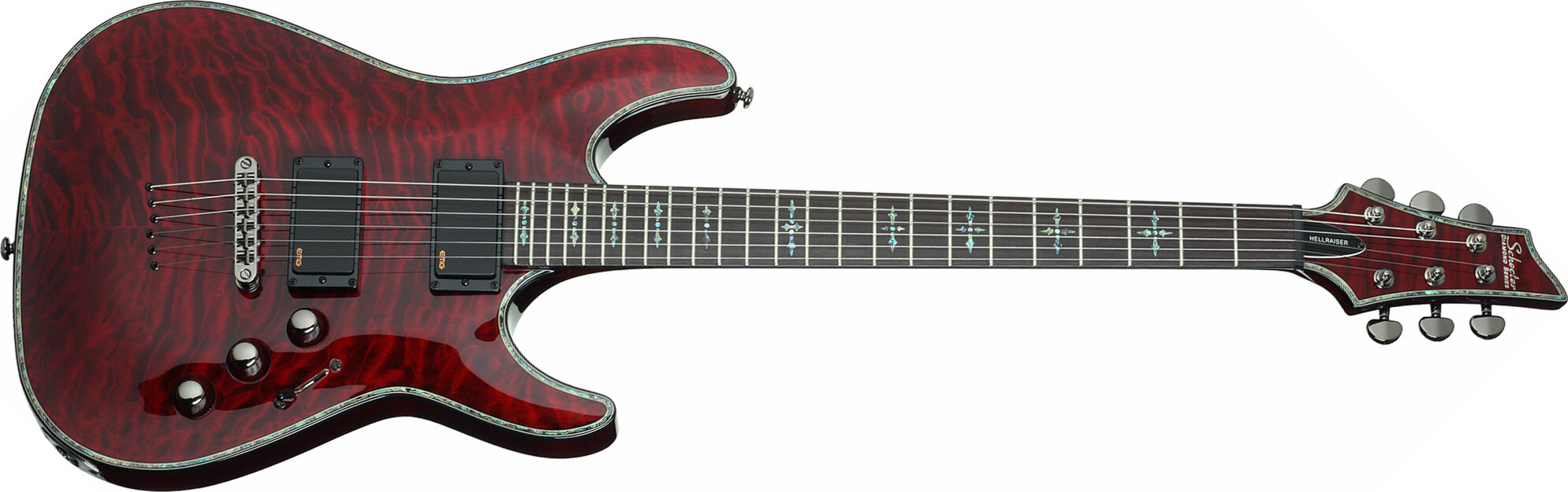 Schecter C-1 Hellraiser 2h Emg Ht Rw - Black Cherry - Elektrische gitaar in Str-vorm - Main picture