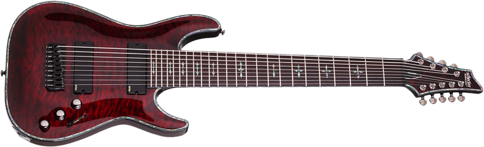 Schecter C-9 Hellraiser 9c 2h Emg Ht - Black Cherry - 8 en 9 snarige elektrische gitaar - Main picture