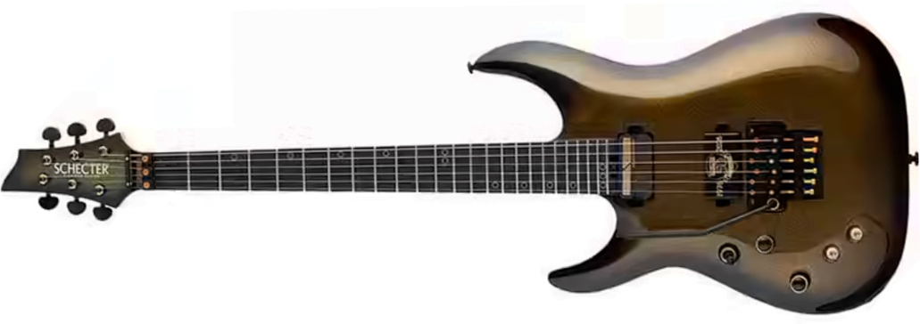 Schecter C1 Fr-s 50th Ann. Lh 2h Sustainiac Eb - 50th Gold Burst - Metal elektrische gitaar - Main picture