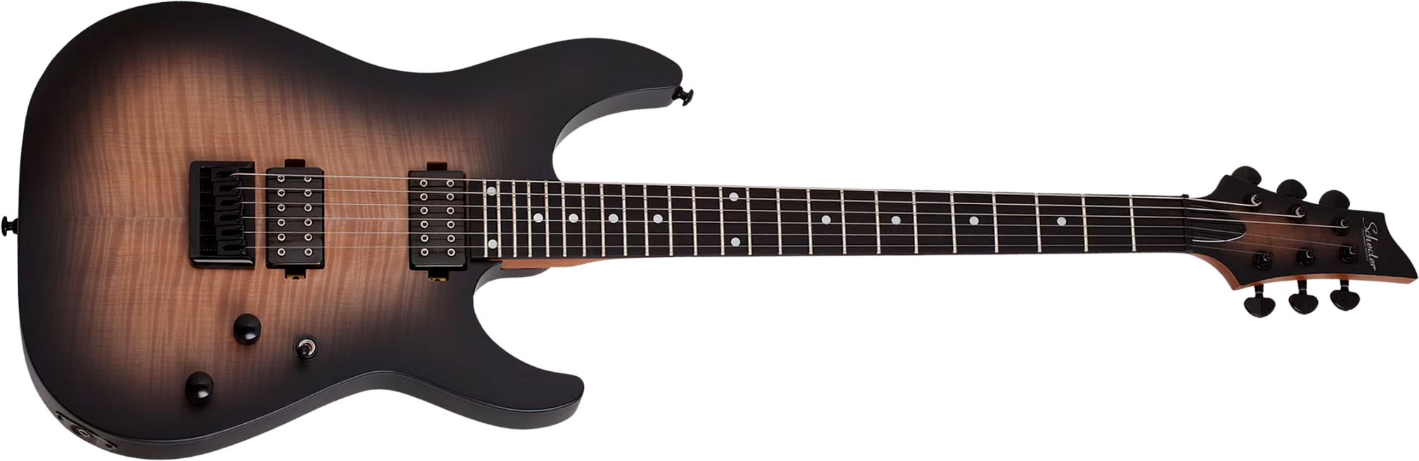 Schecter C1 Standard Plus 2h Ht Eb - Ember Burst - Elektrische gitaar in Strat vorm - Main picture