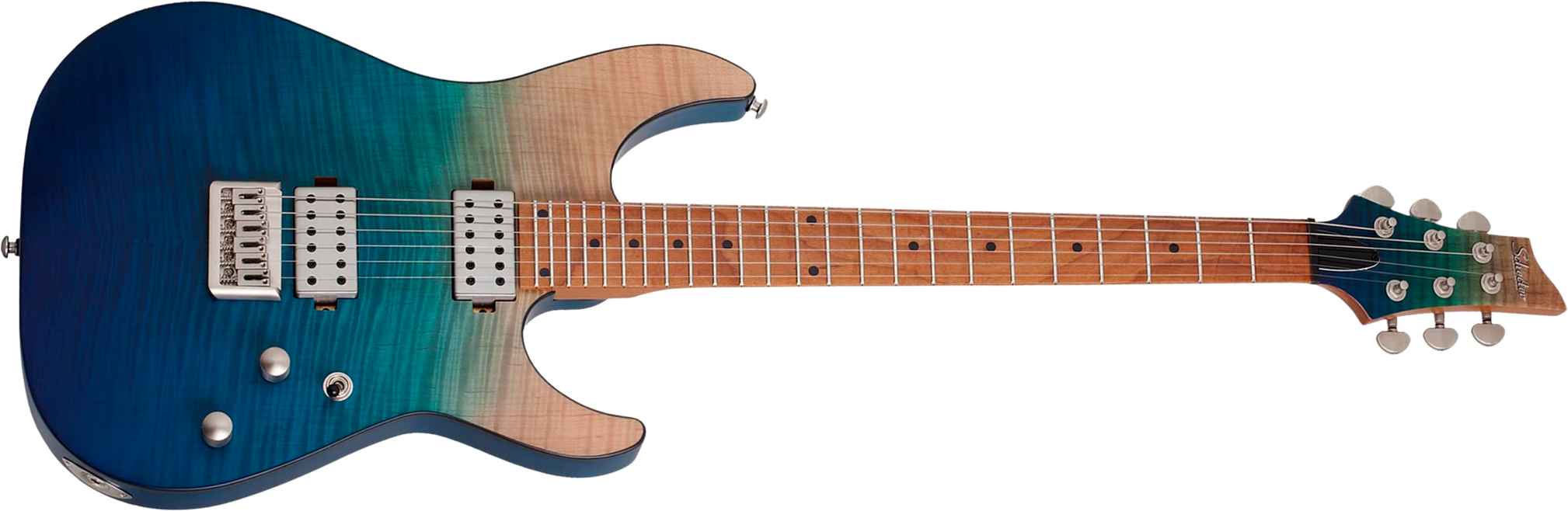 Schecter C1 Standard Plus 2h Ht Mn - Blue Fade - Elektrische gitaar in Strat vorm - Main picture