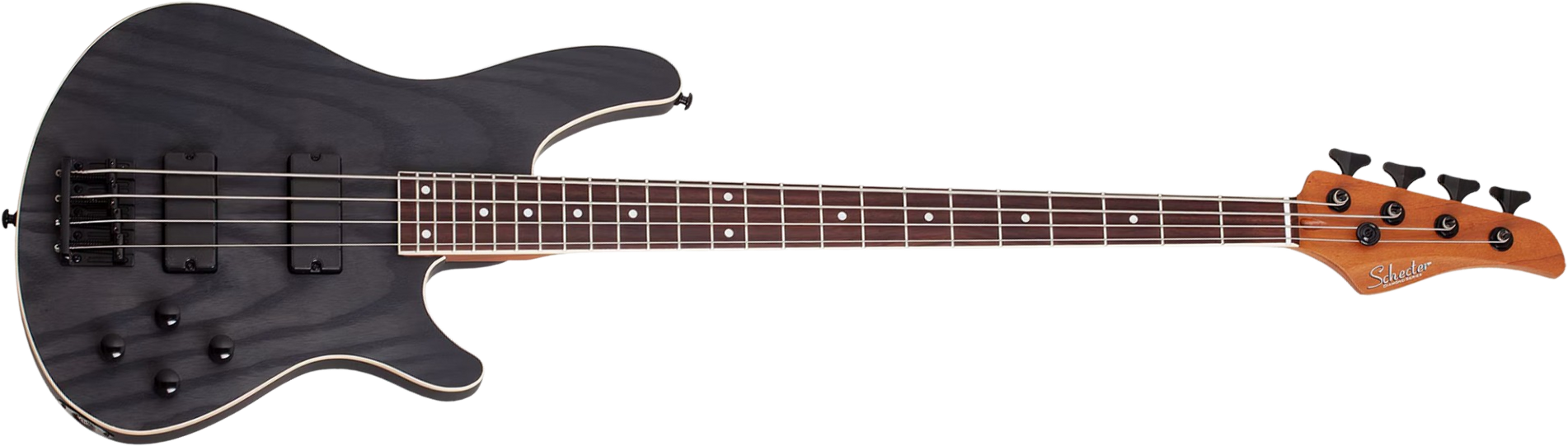 Schecter C4 Standard Rw - Charcoal Satin - Solid body elektrische bas - Main picture