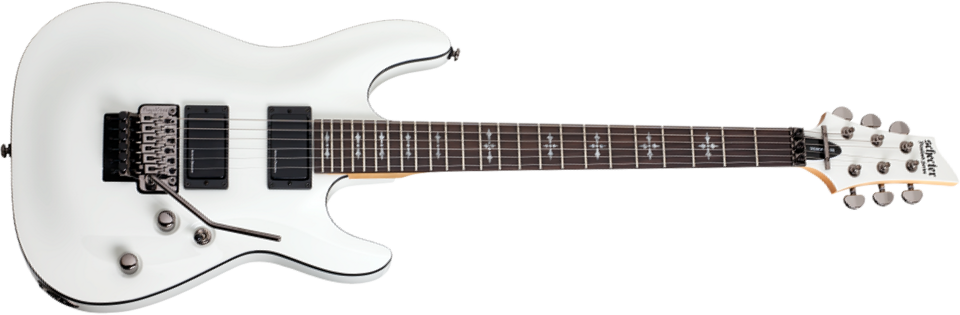 Schecter Demon-6 Fr 2h Rw - Vintage White - Elektrische gitaar in Str-vorm - Main picture