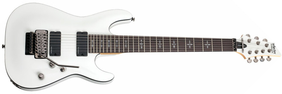 Schecter Demon-7 Fr 7c 2h Wen - Vintage White - 7-snarige elektrische gitaar - Main picture