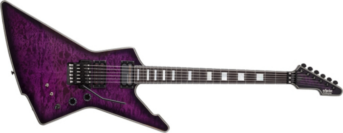 Schecter E-1 Fr S Special Edition 2h Sustainiac Fr Eb - Trans Purple Burst - Metalen elektrische gitaar - Main picture