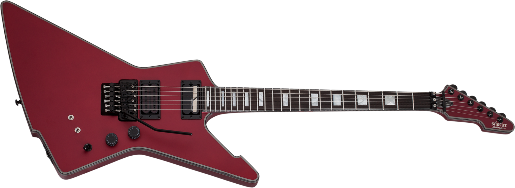Schecter E-1 Fr S Special Edition 2h Sustainiac Fr Eb - Satin Candy Apple Red - Metalen elektrische gitaar - Main picture