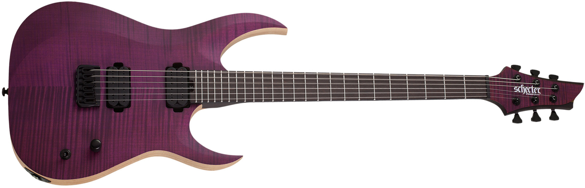 Schecter John Browne Tao-6 Signature 2h Ht Eb - Satin Trans Purple - Elektrische gitaar in Str-vorm - Main picture