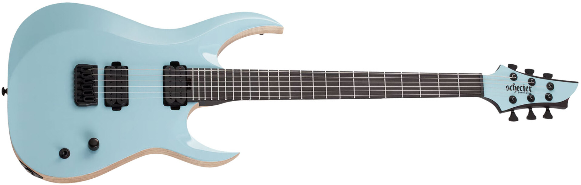 Schecter John Browne Tao-6 Signature 2h Ht Eb - Azure - Metalen elektrische gitaar - Main picture
