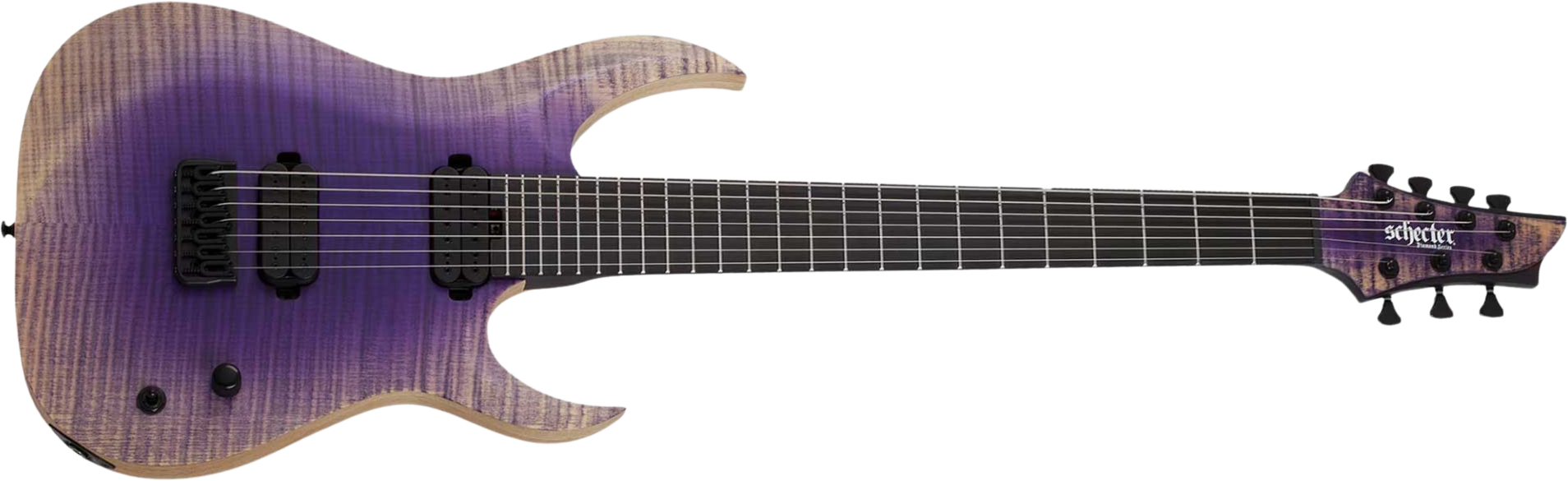 Schecter John Browne Tao-7 Signature Baryton 2h Ht Eb - Ozone Burst - Bariton elektrische gitaar - Main picture