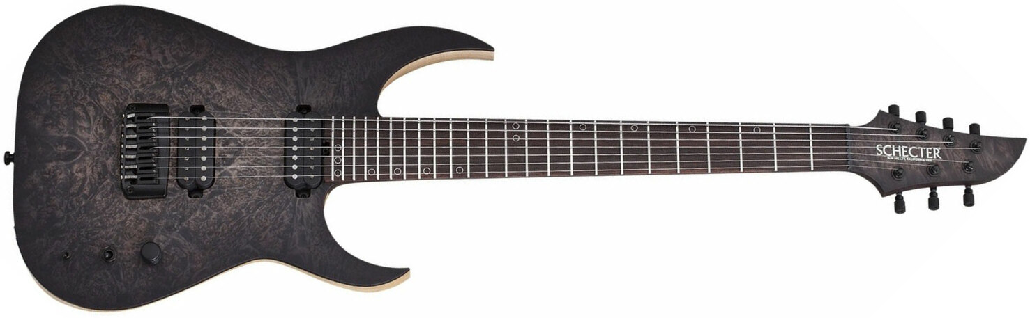 Schecter Keith Merrow Km-7 Mk-iii Artist Signature 7c 2h Ht Eb - Trans Black Pearl - 7-snarige elektrische gitaar - Main picture