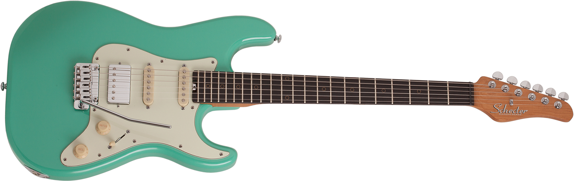 Schecter Nick Johnston Traditional Hss Signature Trem Eb - Atomic Green - Elektrische gitaar in Str-vorm - Main picture