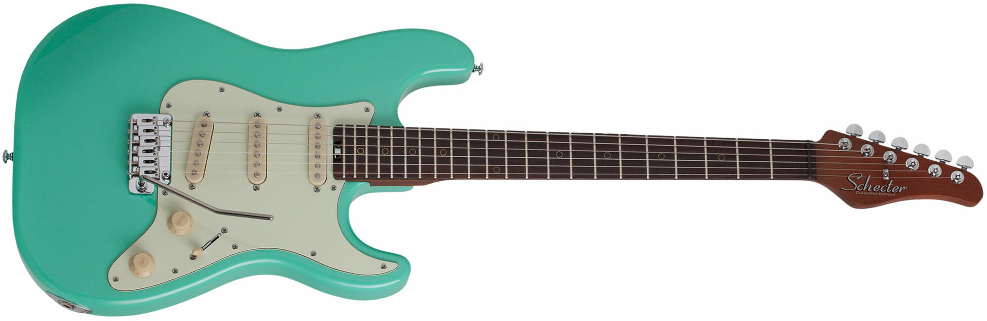 Schecter Nick Johnston Traditional Signature 3s Trem Eb - Atomic Green - Elektrische gitaar in Str-vorm - Main picture