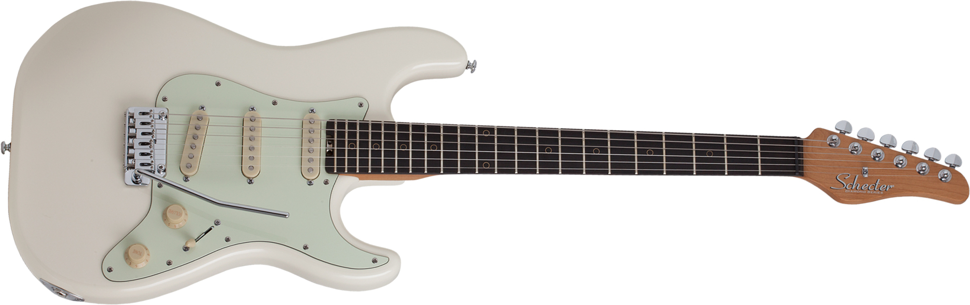 Schecter Nick Johnston Traditional Signature 3s Trem Eb - Atomic Snow - Elektrische gitaar in Str-vorm - Main picture