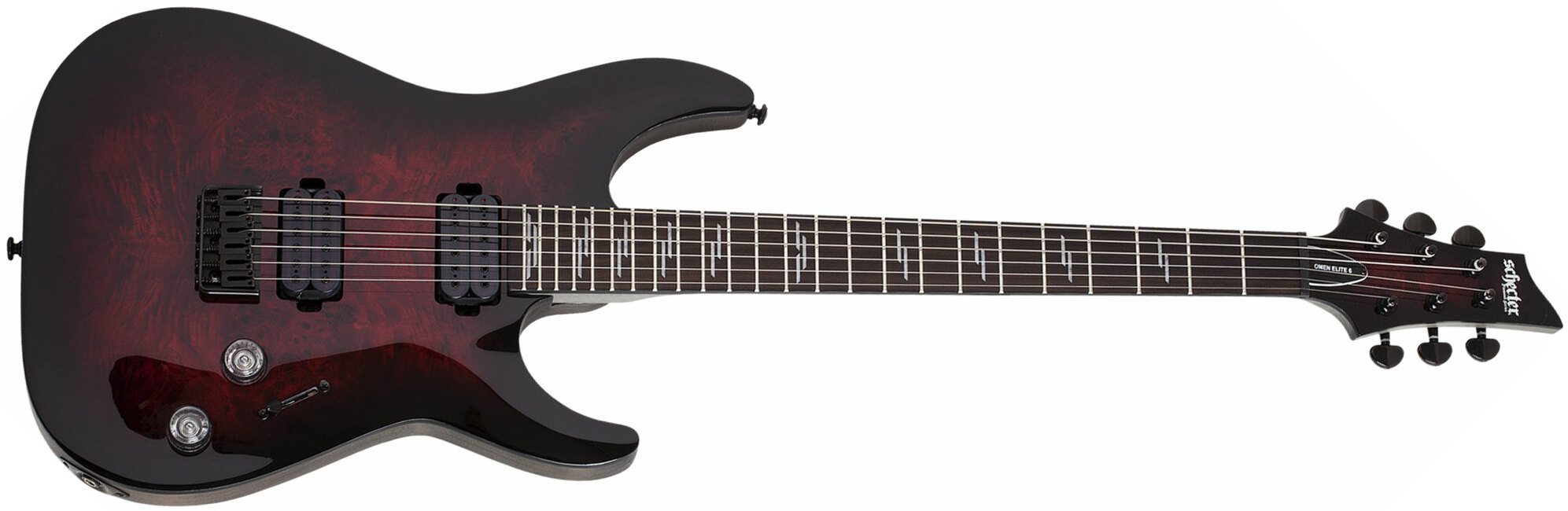 Schecter Omen Elite-6 2h Ht Rw - Black Cherry Burst - Elektrische gitaar in Str-vorm - Main picture