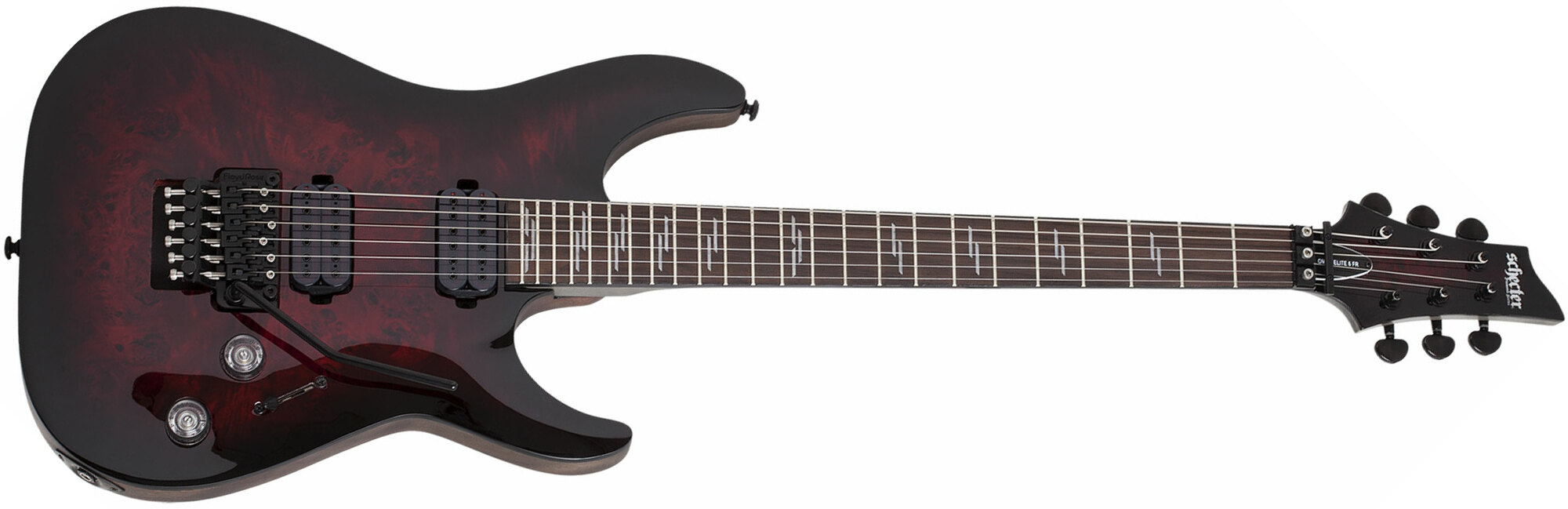 Schecter Omen Elite-6 Fr 2h Rw - Black Cherry Burst - Elektrische gitaar in Str-vorm - Main picture