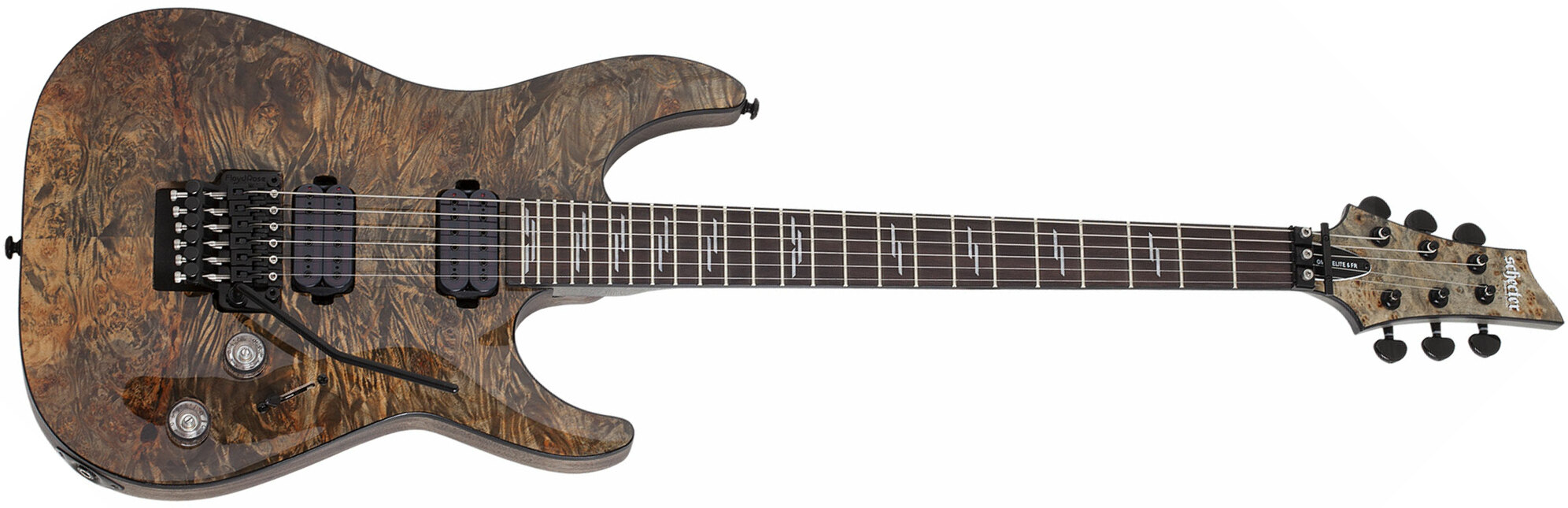 Schecter Omen Elite-6 Fr 2h Rw - Charcoal - Elektrische gitaar in Str-vorm - Main picture