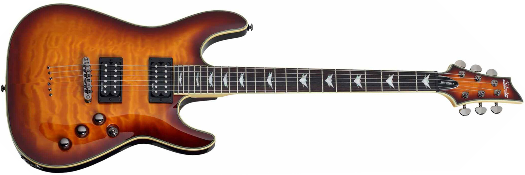 Schecter Omen Extreme-6 2h Ht Rw - Vintage Sunburst - Elektrische gitaar in Str-vorm - Main picture