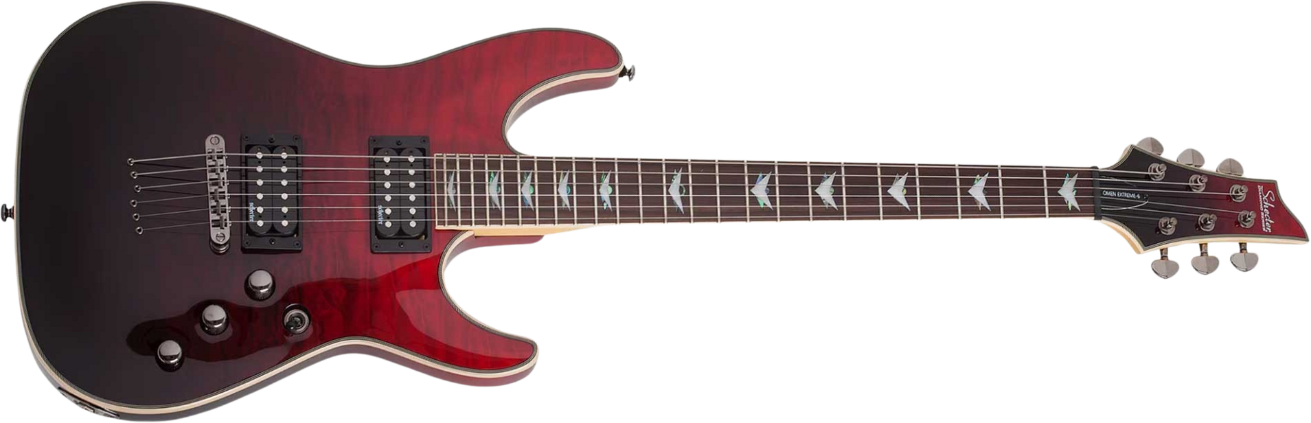Schecter Omen Extreme-6 2h Ht Rw - Blood Burst - Elektrische gitaar in Strat vorm - Main picture