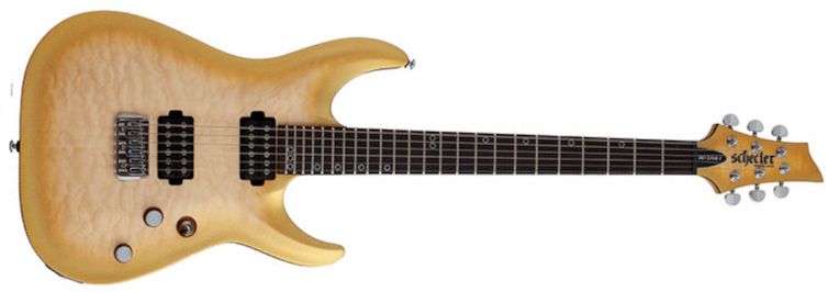 Schecter Omen Extreme Ii 2h Ht Eb - Gold Rush - Elektrische gitaar in Strat vorm - Main picture