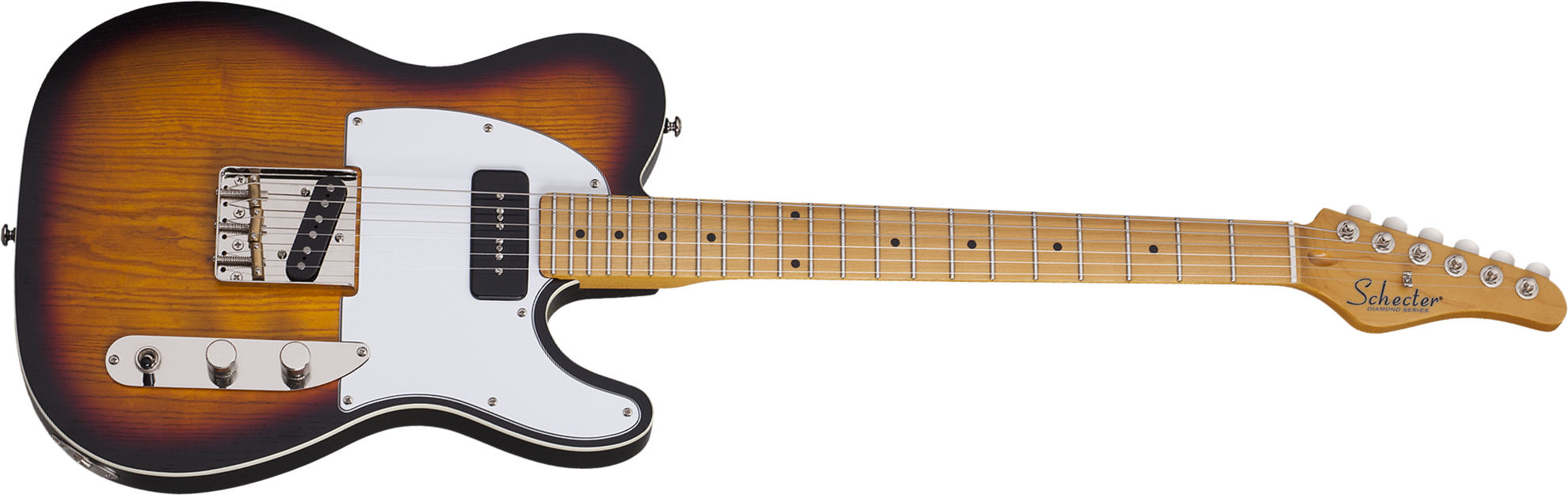 Schecter Pt Special 2s Ht Mn - 3-tone Sunburst Pearl - Televorm elektrische gitaar - Main picture