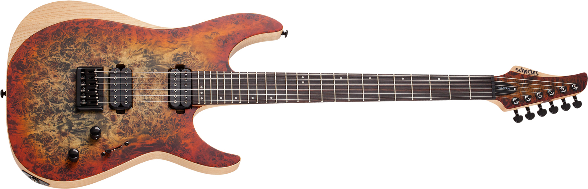 Schecter Reaper-6 2h Ht Eb - Satin Inferno Burst - Elektrische gitaar in Str-vorm - Main picture