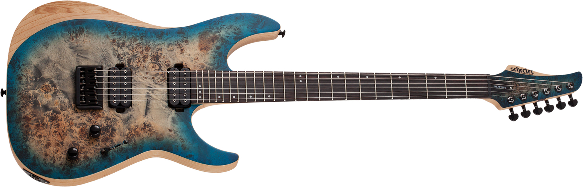 Schecter Reaper-6 2h Ht Eb - Satin Sky Burst - Elektrische gitaar in Str-vorm - Main picture