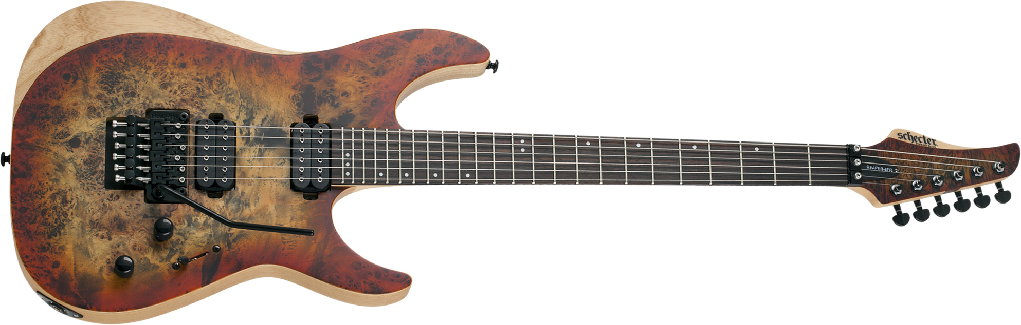 Schecter Reaper-6 Fr 2h Eb - Satin Inferno Burst - Elektrische gitaar in Str-vorm - Main picture