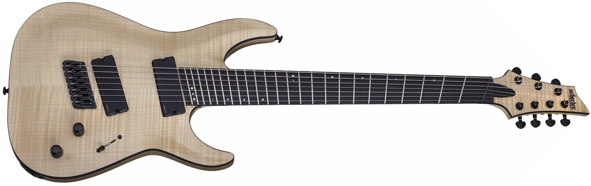 Schecter Sls Elite C-7 Multiscale 2h Ht Eb - Natural - Multi-scale gitaar - Main picture