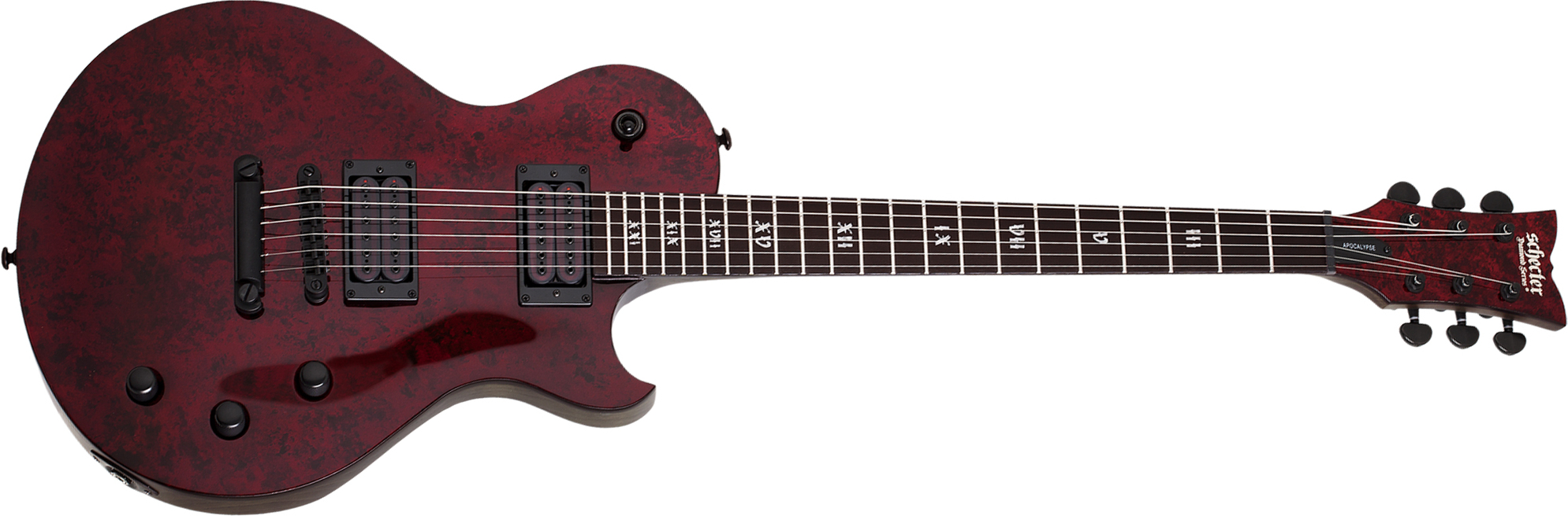 Schecter Solo-ii Apocalypse 2h Ht Eb - Red Reign - Enkel gesneden elektrische gitaar - Main picture