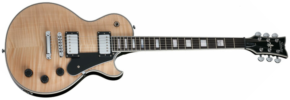 Schecter Solo-ii Custom 2h Ht Eb - Natural Gloss - Enkel gesneden elektrische gitaar - Main picture