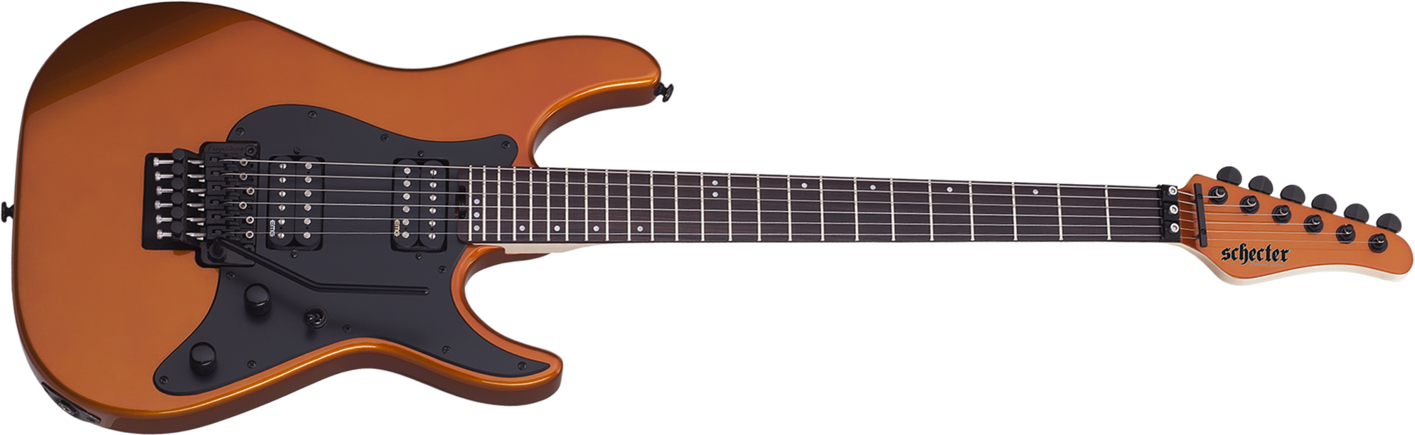 Schecter Sun Valley Super Shredder Fr 2h Emg Rw - Lambo Orange - Televorm elektrische gitaar - Main picture