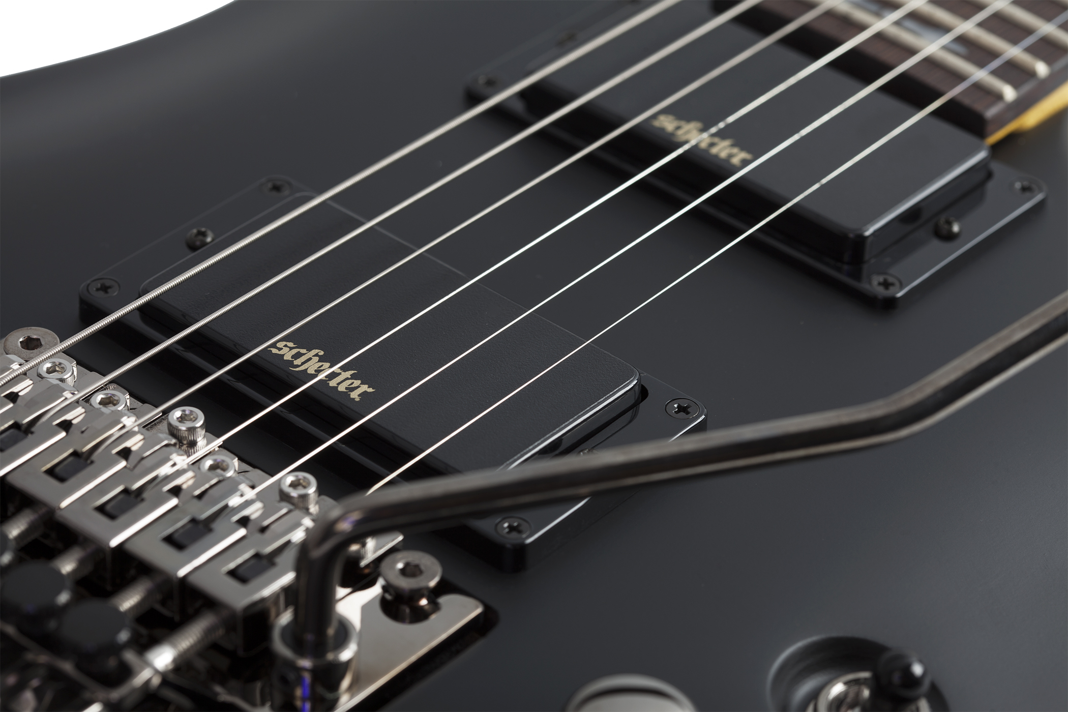 Schecter Demon-6 Fr 2h Rw - Aged Black Satin - Elektrische gitaar in Str-vorm - Variation 2
