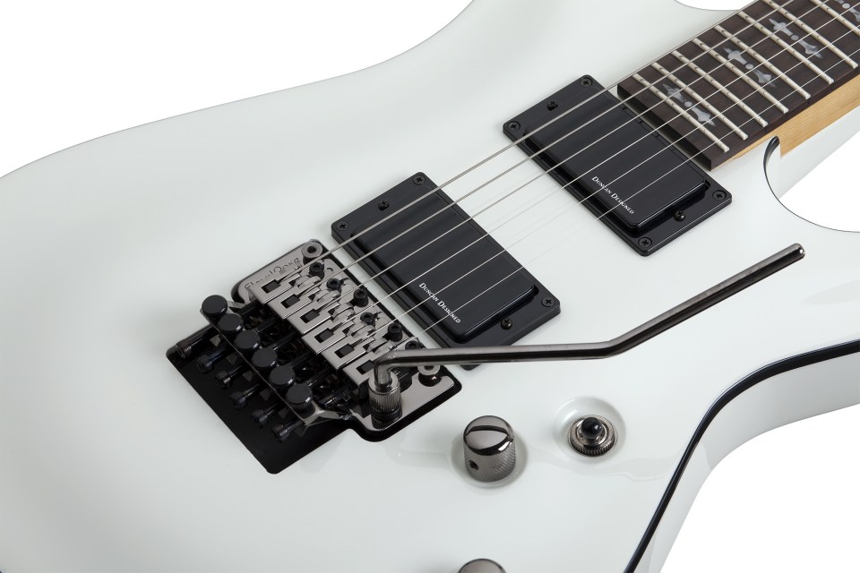 Schecter Demon-6 Fr 2h Rw - Vintage White - Elektrische gitaar in Str-vorm - Variation 2