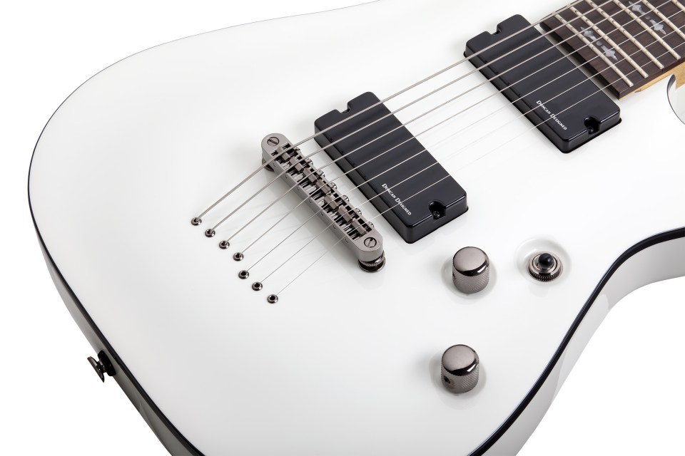 Schecter Demon-7 2h Ht Wen - Vintage White - 7-snarige elektrische gitaar - Variation 3